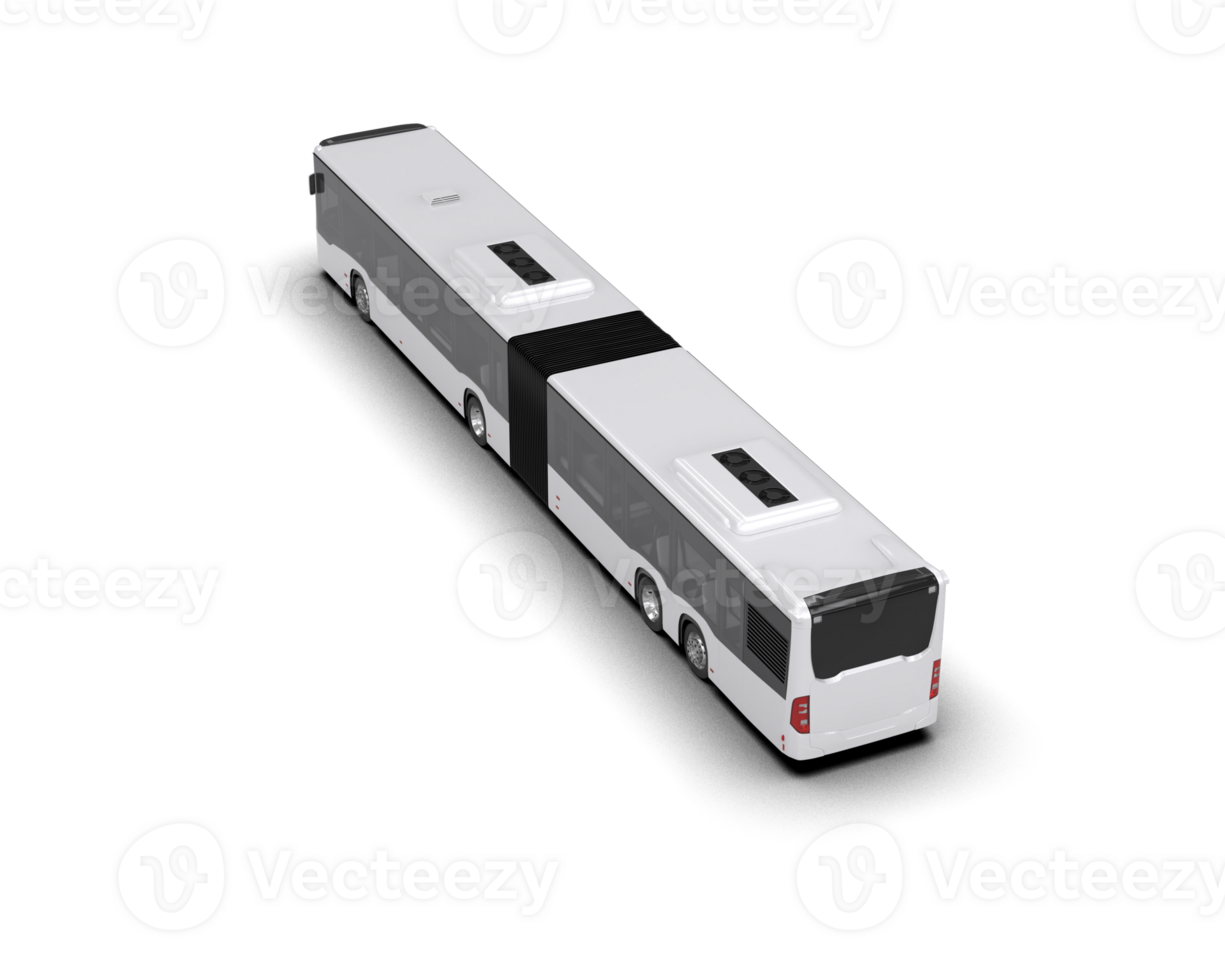 Realistic bus isolated on background. 3d rendering - illustration png