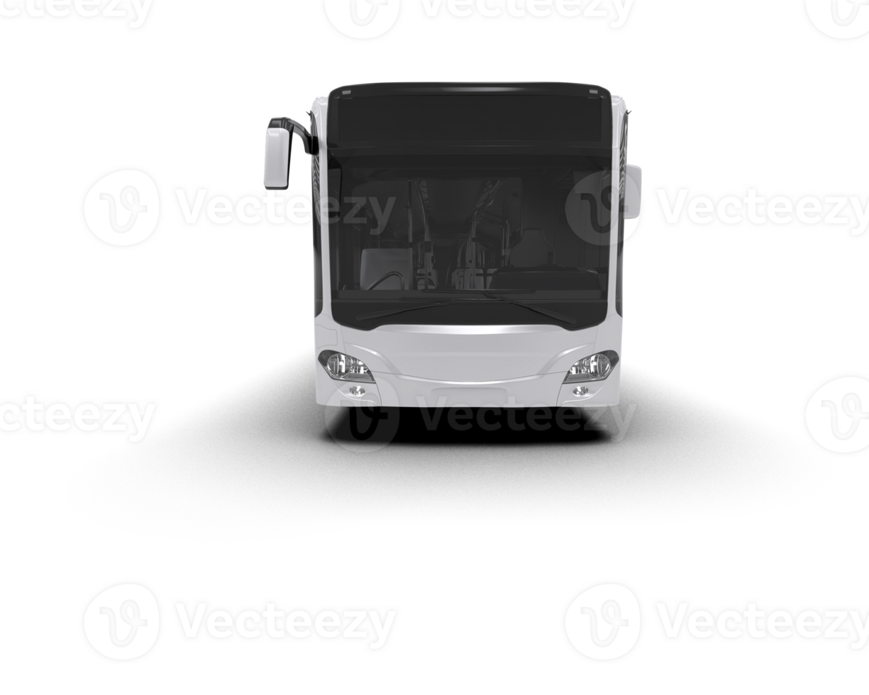 Realistic bus isolated on background. 3d rendering - illustration png