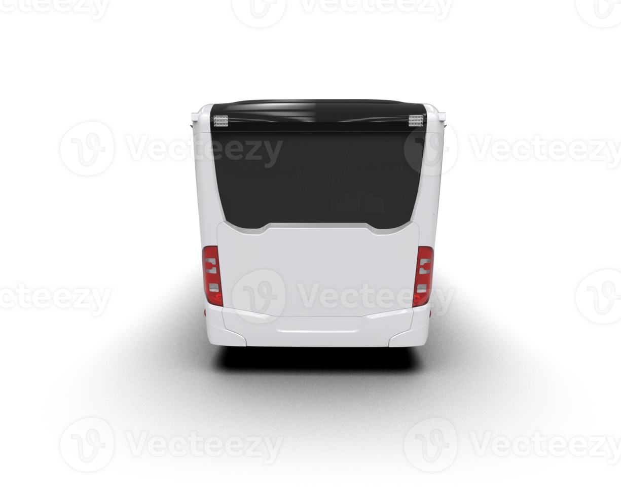Realistic bus isolated on background. 3d rendering - illustration png