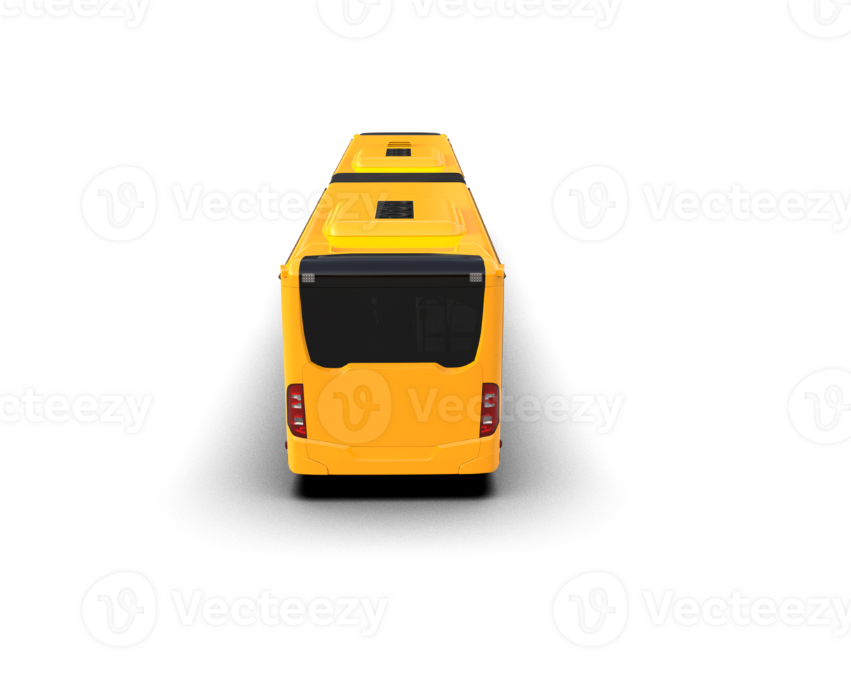 Realistic bus isolated on background. 3d rendering - illustration png