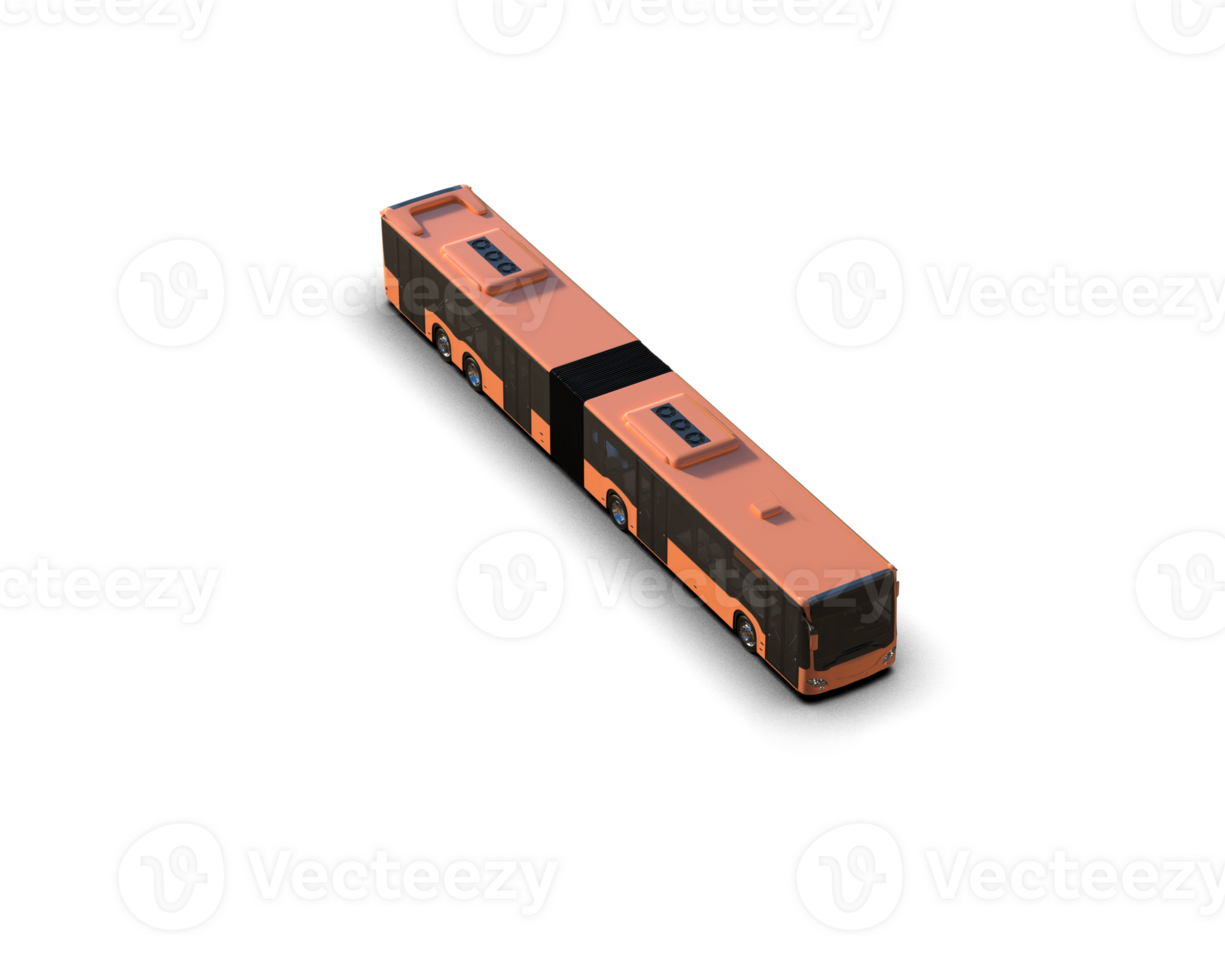 Realistic bus isolated on background. 3d rendering - illustration png
