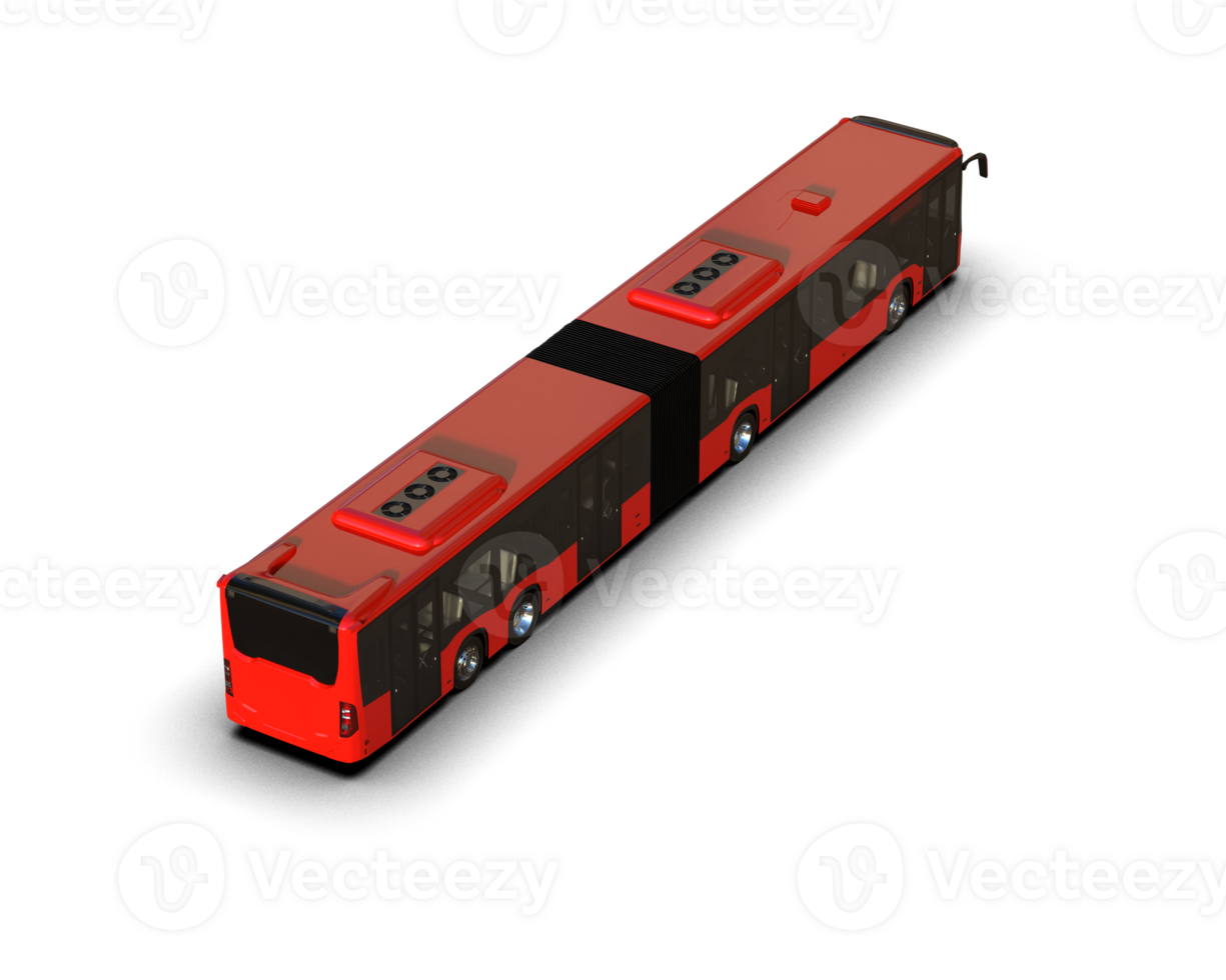 Realistic bus isolated on background. 3d rendering - illustration png