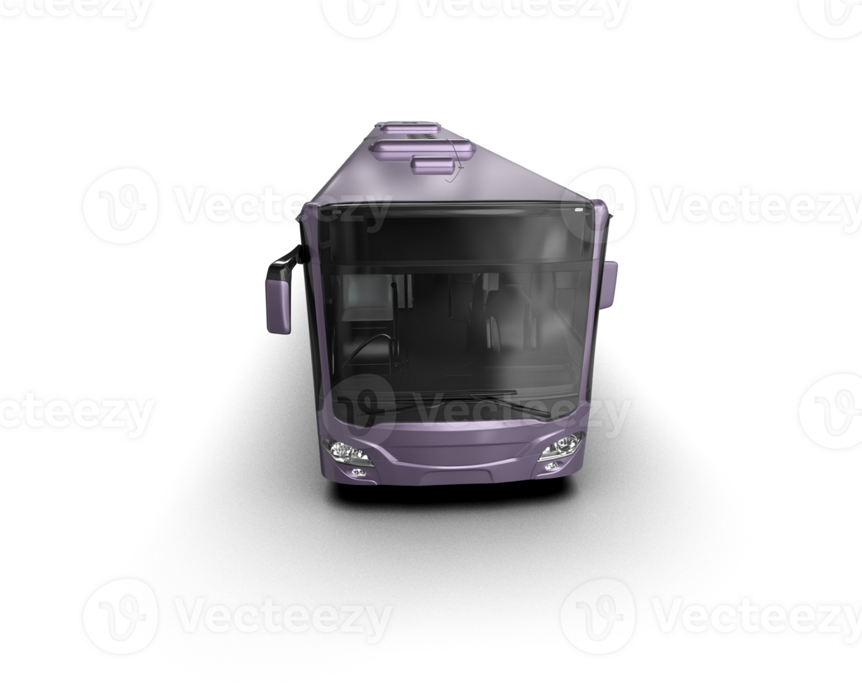 Realistic bus isolated on background. 3d rendering - illustration png