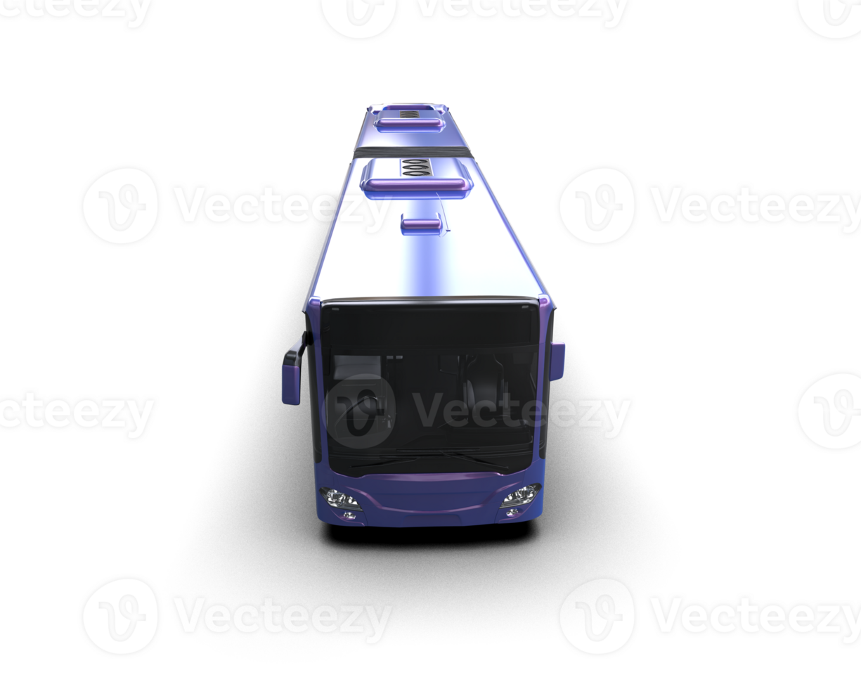 Realistic bus isolated on background. 3d rendering - illustration png