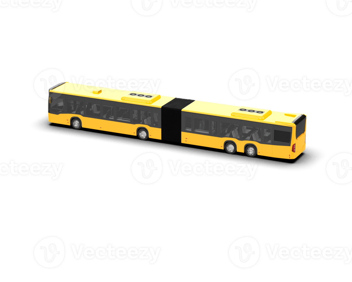 Realistic bus isolated on background. 3d rendering - illustration png