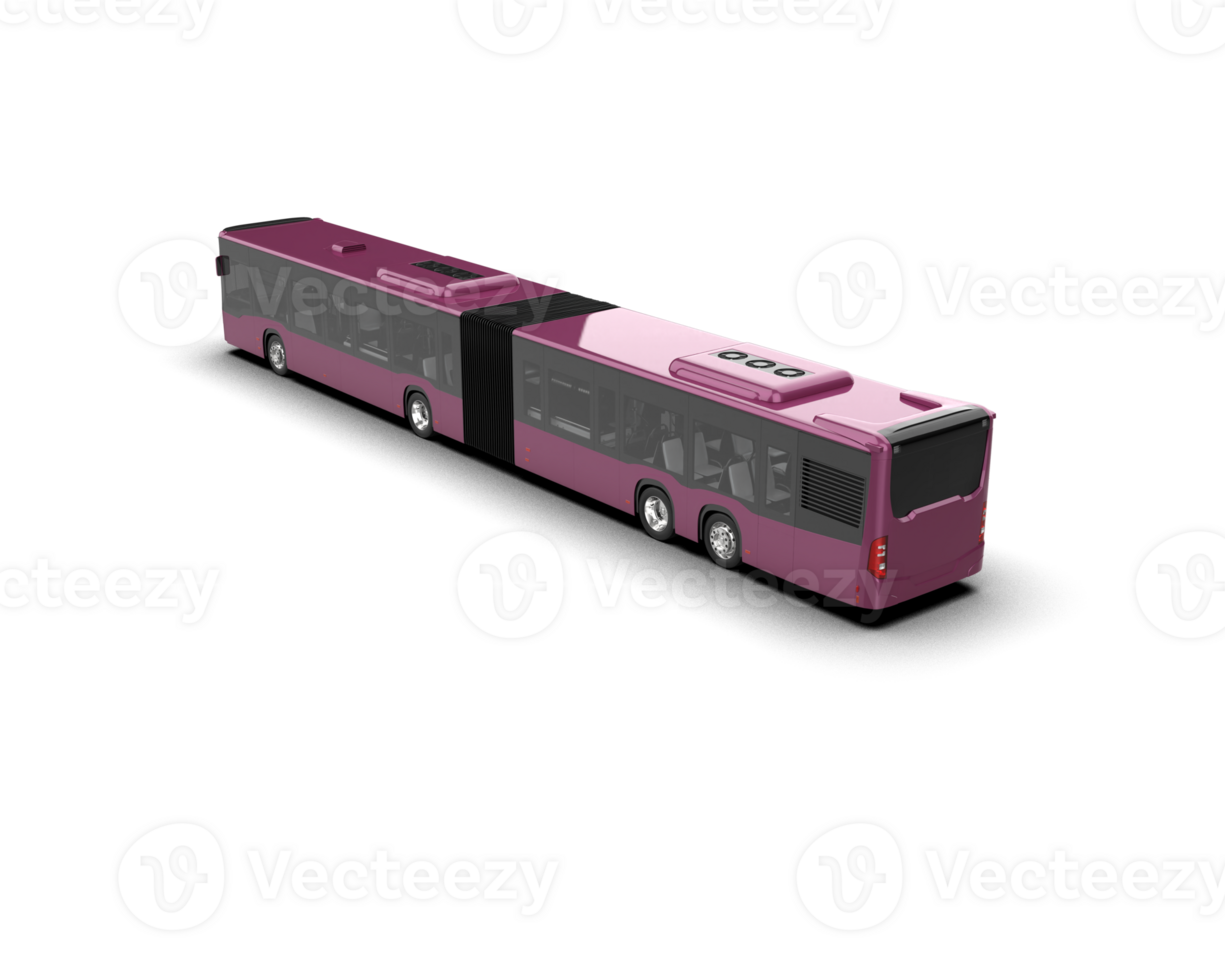 Realistic bus isolated on background. 3d rendering - illustration png