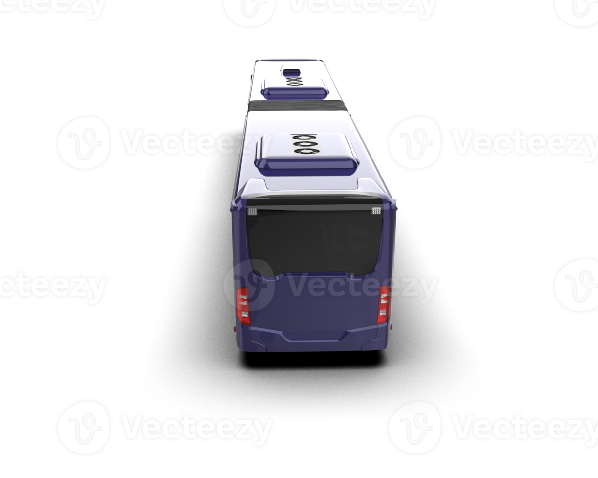 Realistic bus isolated on background. 3d rendering - illustration png