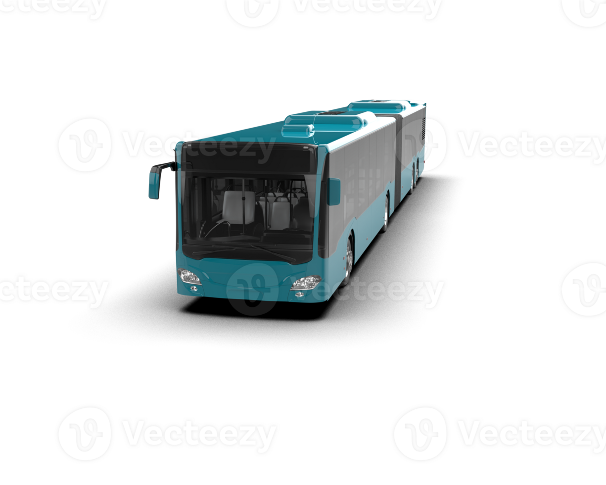 Realistic bus isolated on background. 3d rendering - illustration png