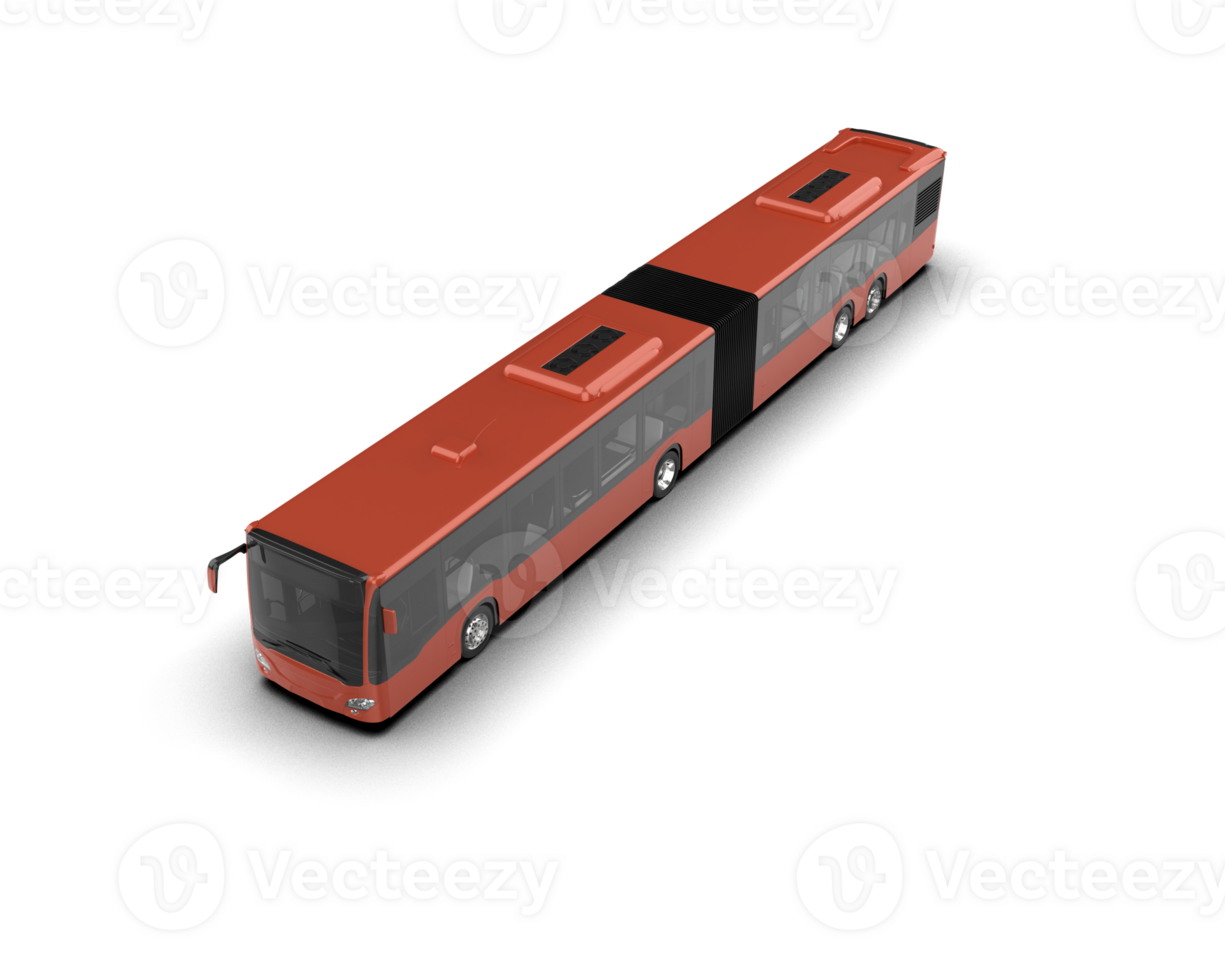 Realistic bus isolated on background. 3d rendering - illustration png