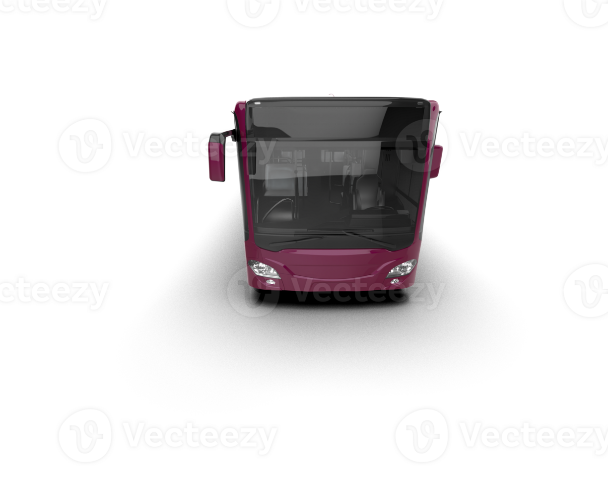 Realistic bus isolated on background. 3d rendering - illustration png