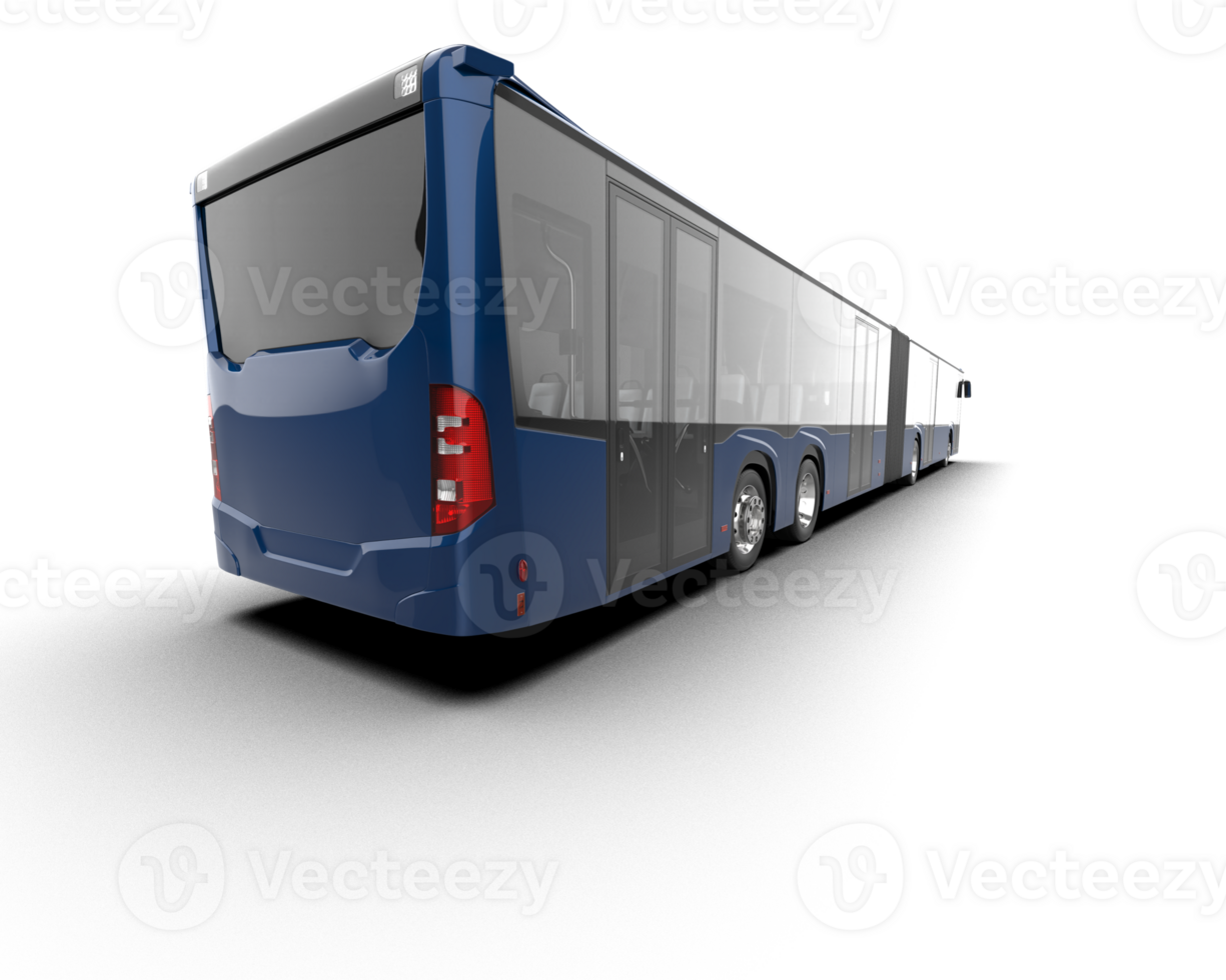 Realistic bus isolated on background. 3d rendering - illustration png