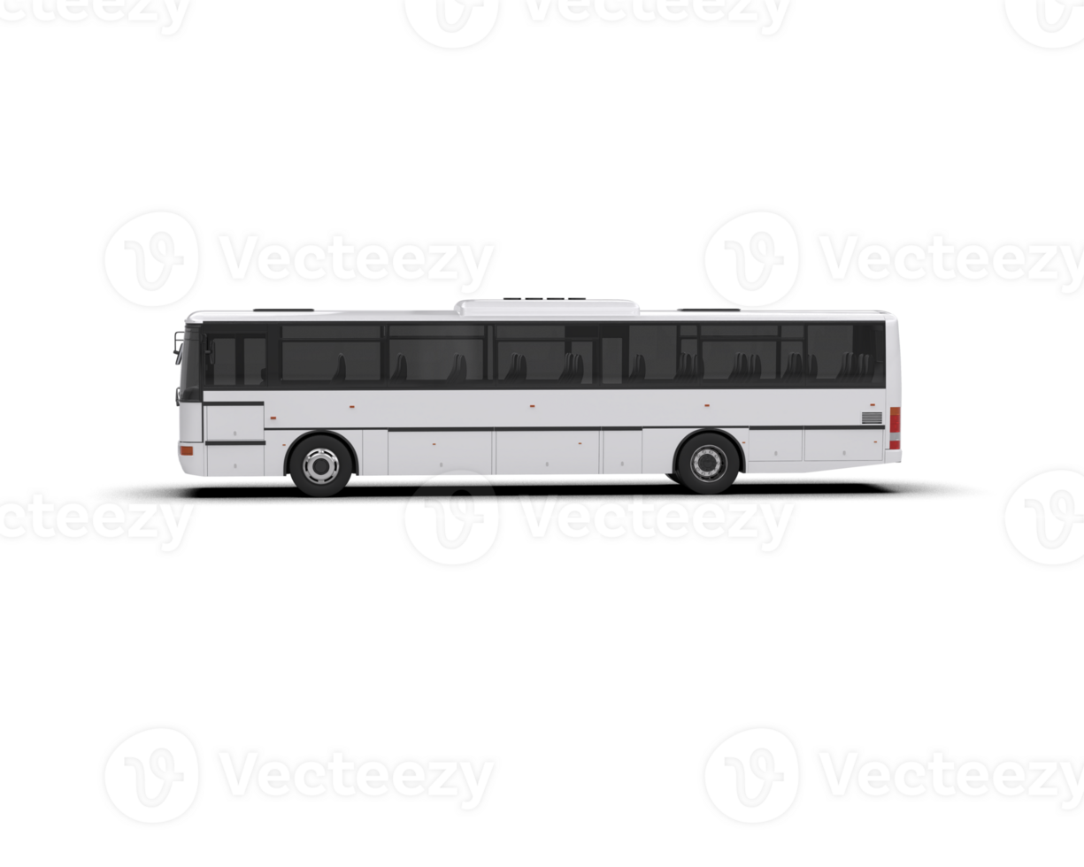 Realistic bus isolated on background. 3d rendering - illustration png