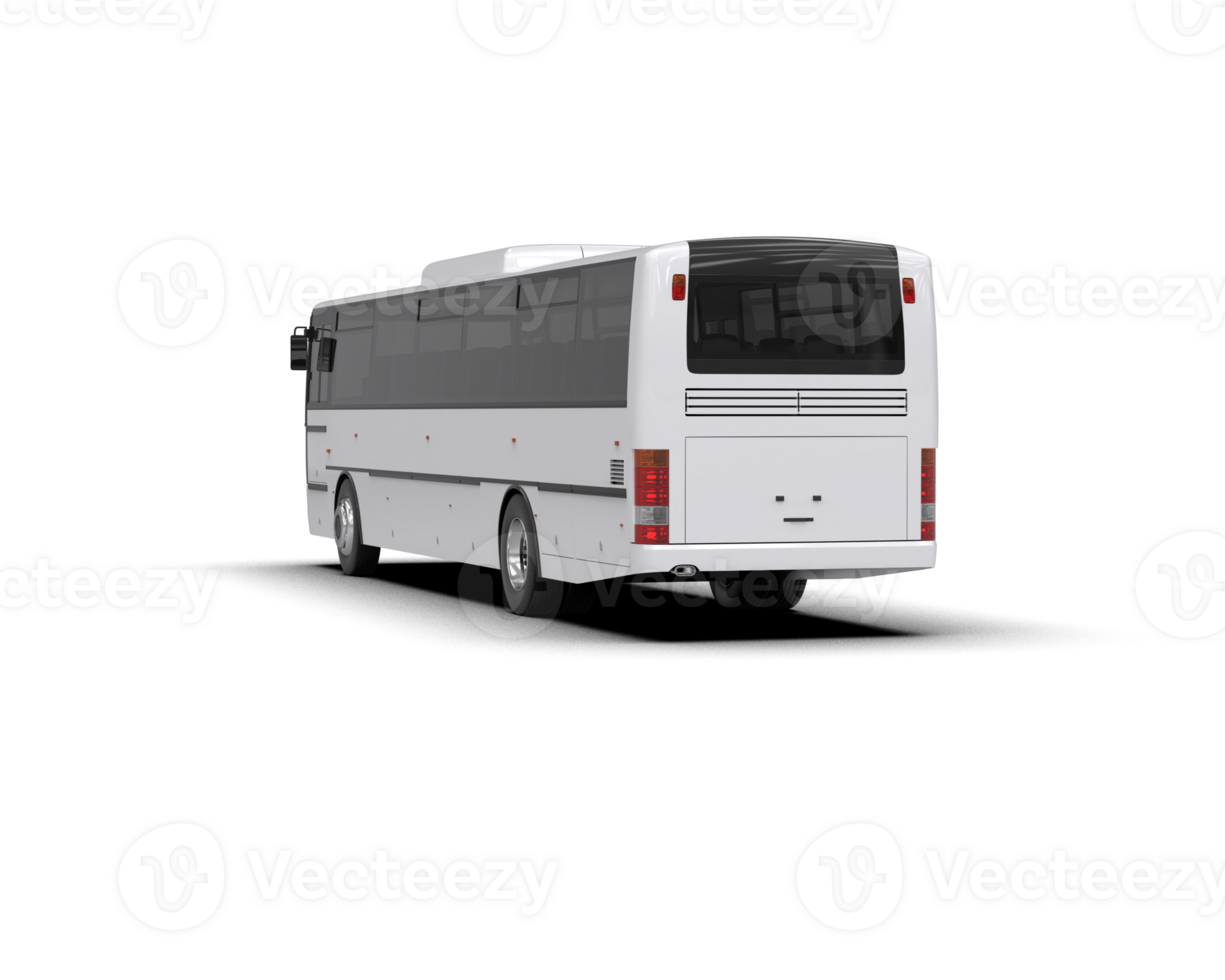 Realistic bus isolated on background. 3d rendering - illustration png