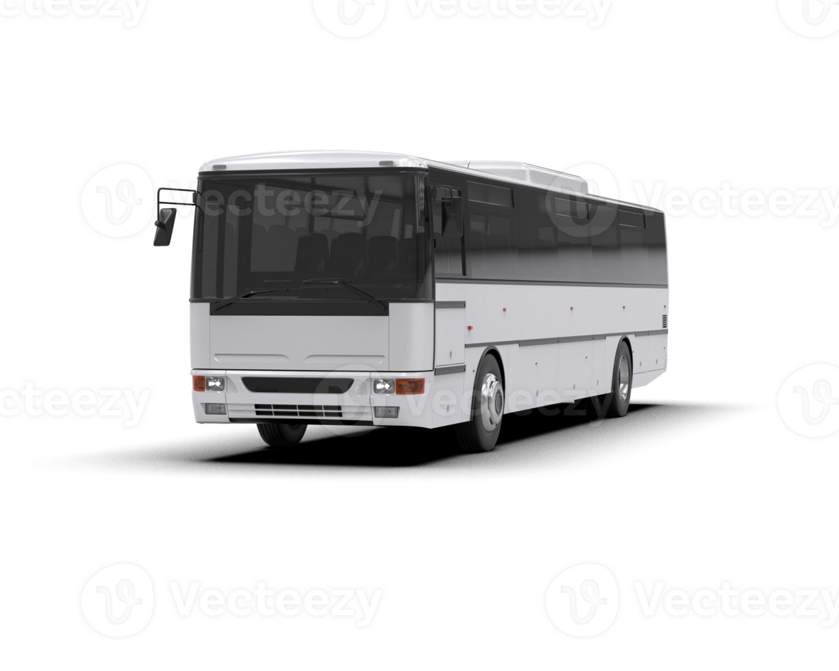 Realistic bus isolated on background. 3d rendering - illustration png