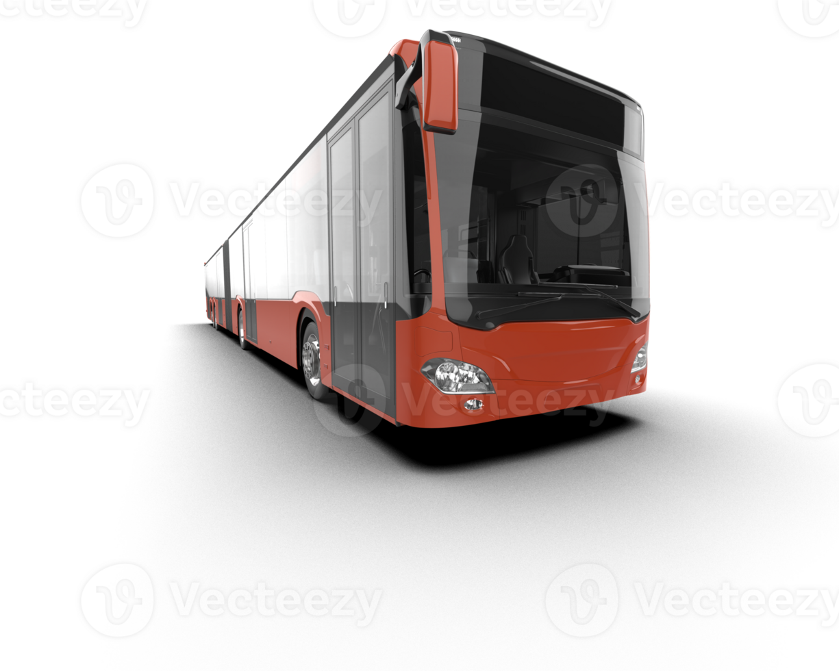 Realistic bus isolated on background. 3d rendering - illustration png