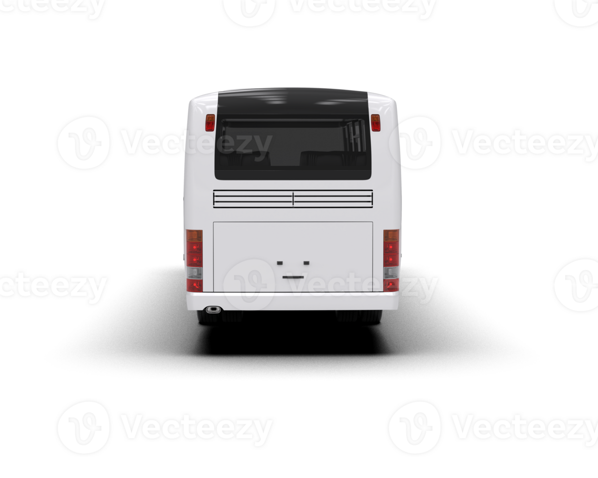 Realistic bus isolated on background. 3d rendering - illustration png