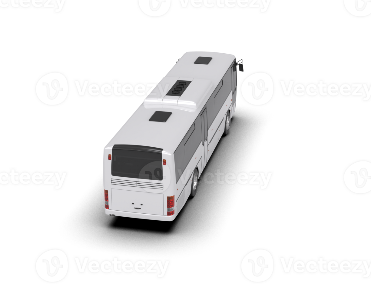 Realistic bus isolated on background. 3d rendering - illustration png