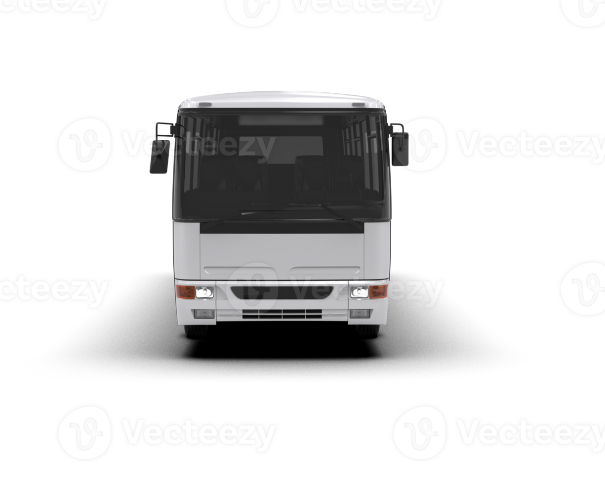 Realistic bus isolated on background. 3d rendering - illustration png
