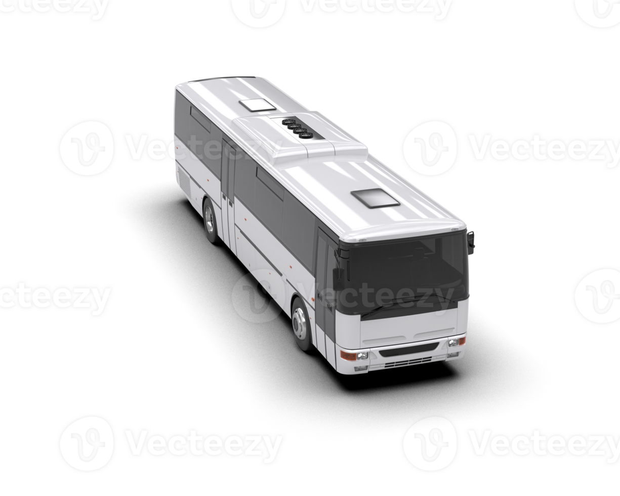 Realistic bus isolated on background. 3d rendering - illustration png