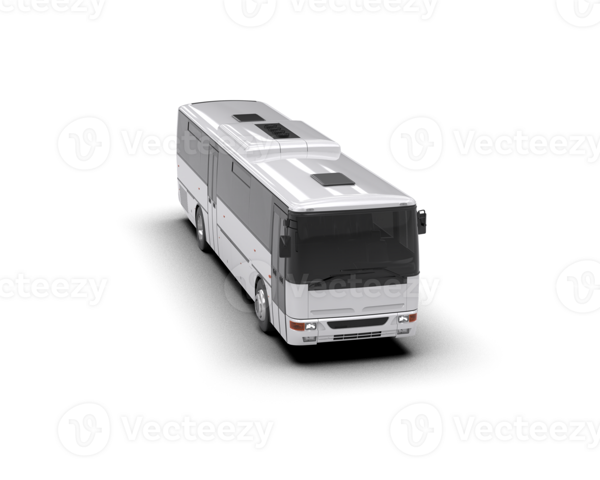 Realistic bus isolated on background. 3d rendering - illustration png