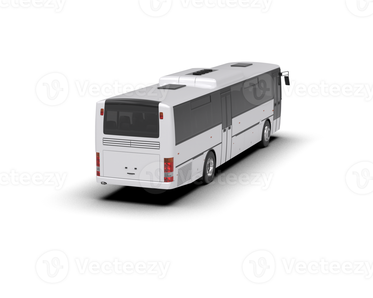 Realistic bus isolated on background. 3d rendering - illustration png