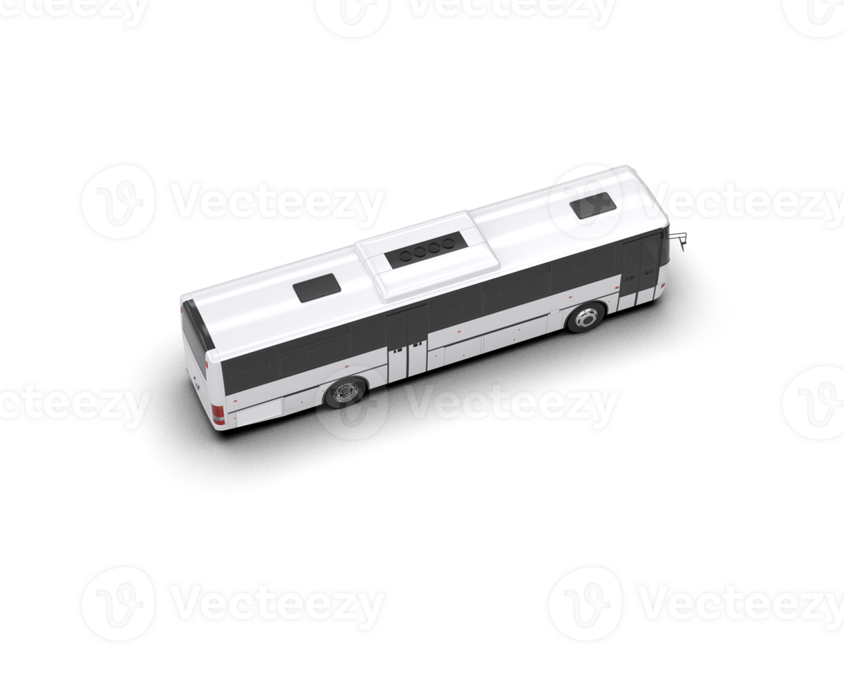 Realistic bus isolated on background. 3d rendering - illustration png