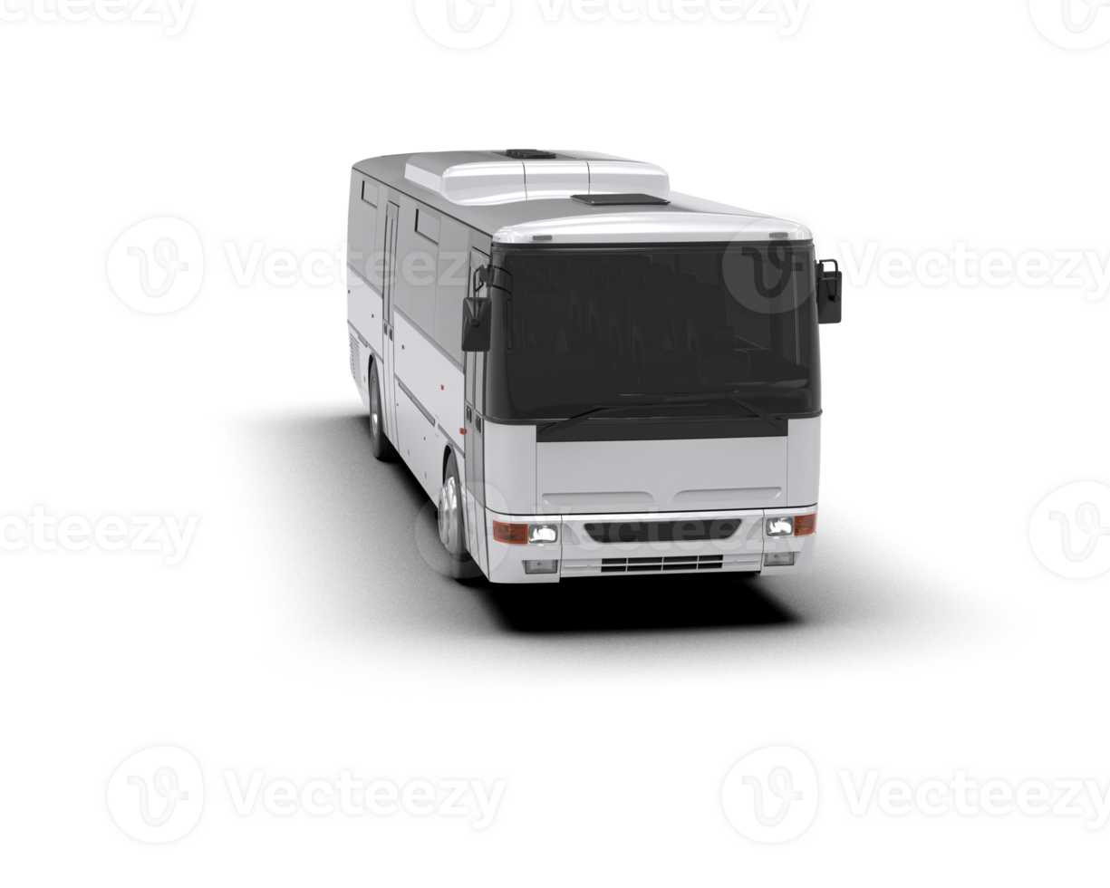 Realistic bus isolated on background. 3d rendering - illustration png