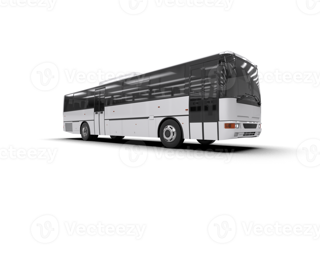 realistico autobus isolato su sfondo. 3d interpretazione - illustrazione png