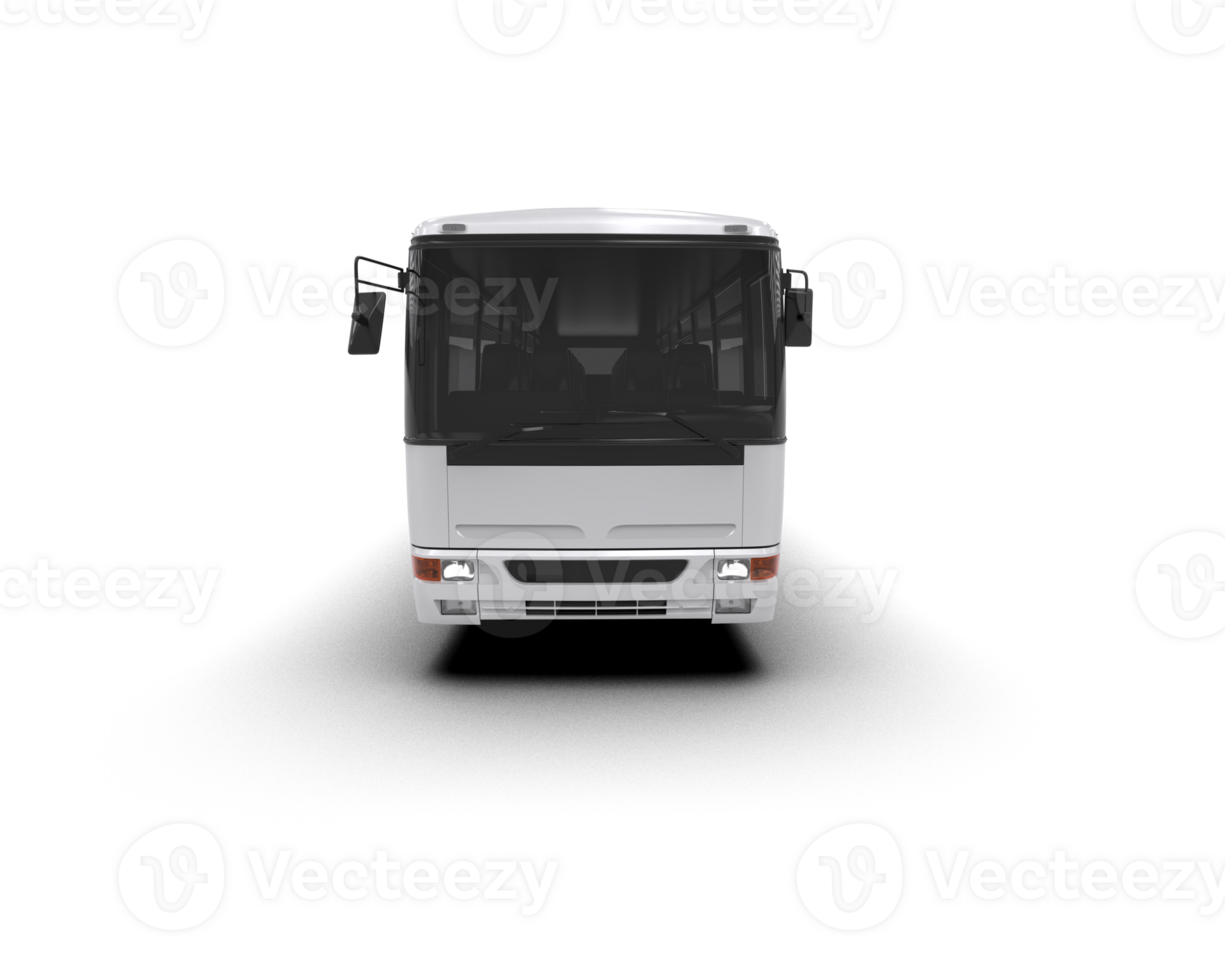 Realistic bus isolated on background. 3d rendering - illustration png