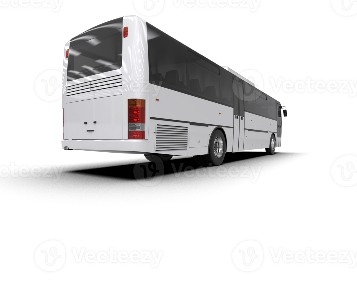 Realistic bus isolated on background. 3d rendering - illustration png