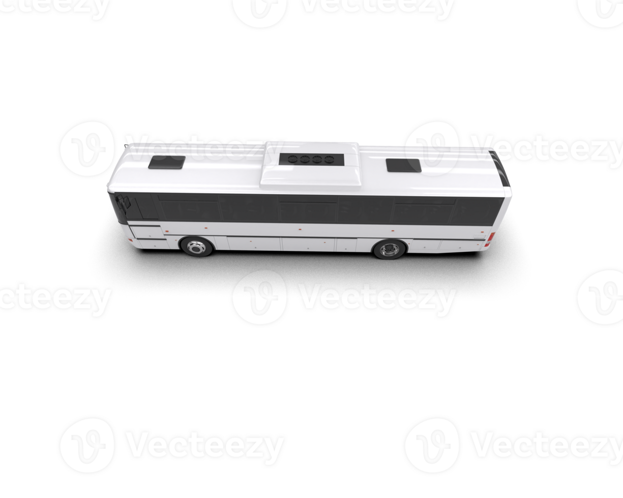 Realistic bus isolated on background. 3d rendering - illustration png