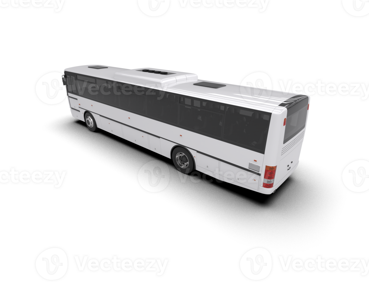 Realistic bus isolated on background. 3d rendering - illustration png
