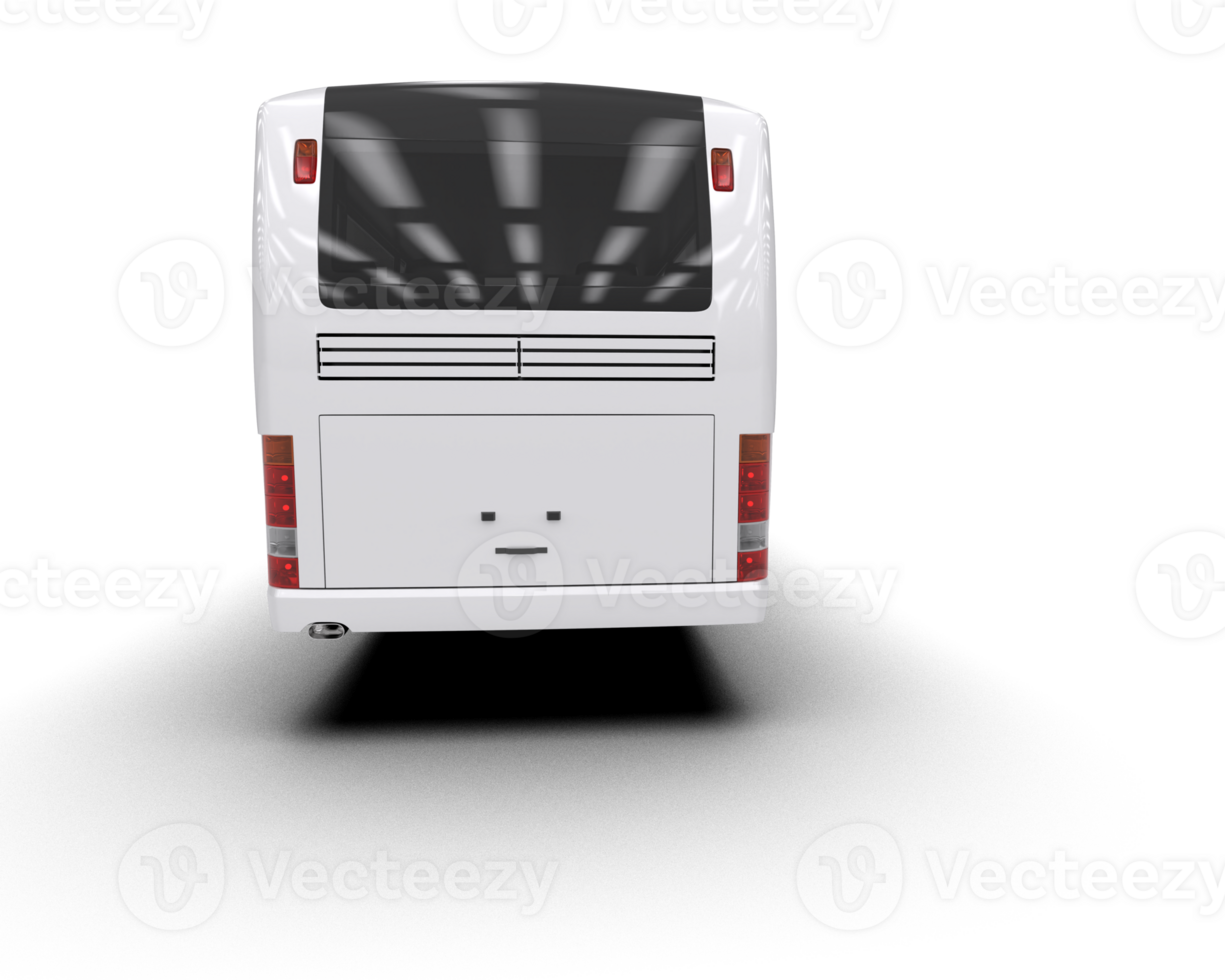 Realistic bus isolated on background. 3d rendering - illustration png