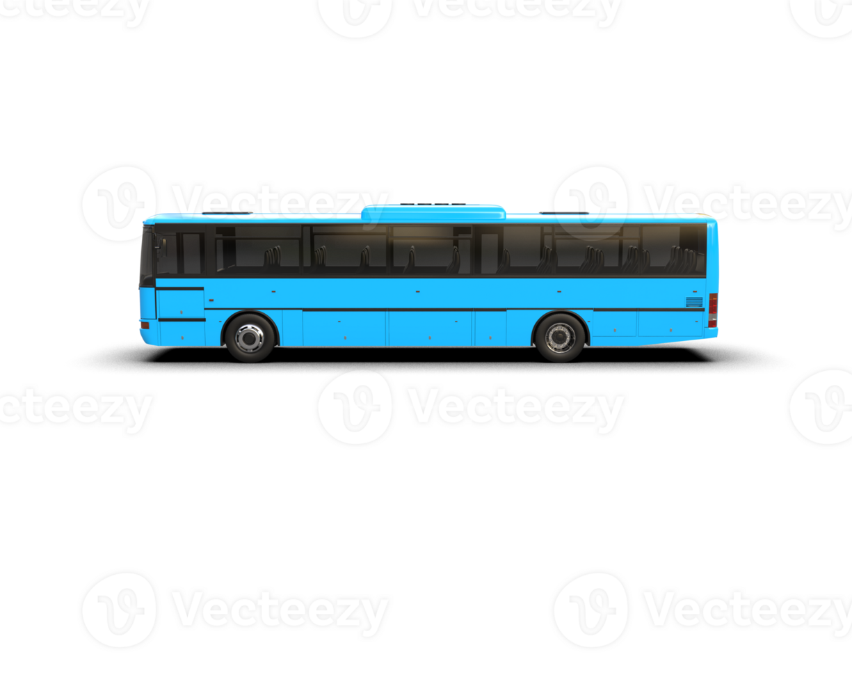 Realistic bus isolated on background. 3d rendering - illustration png