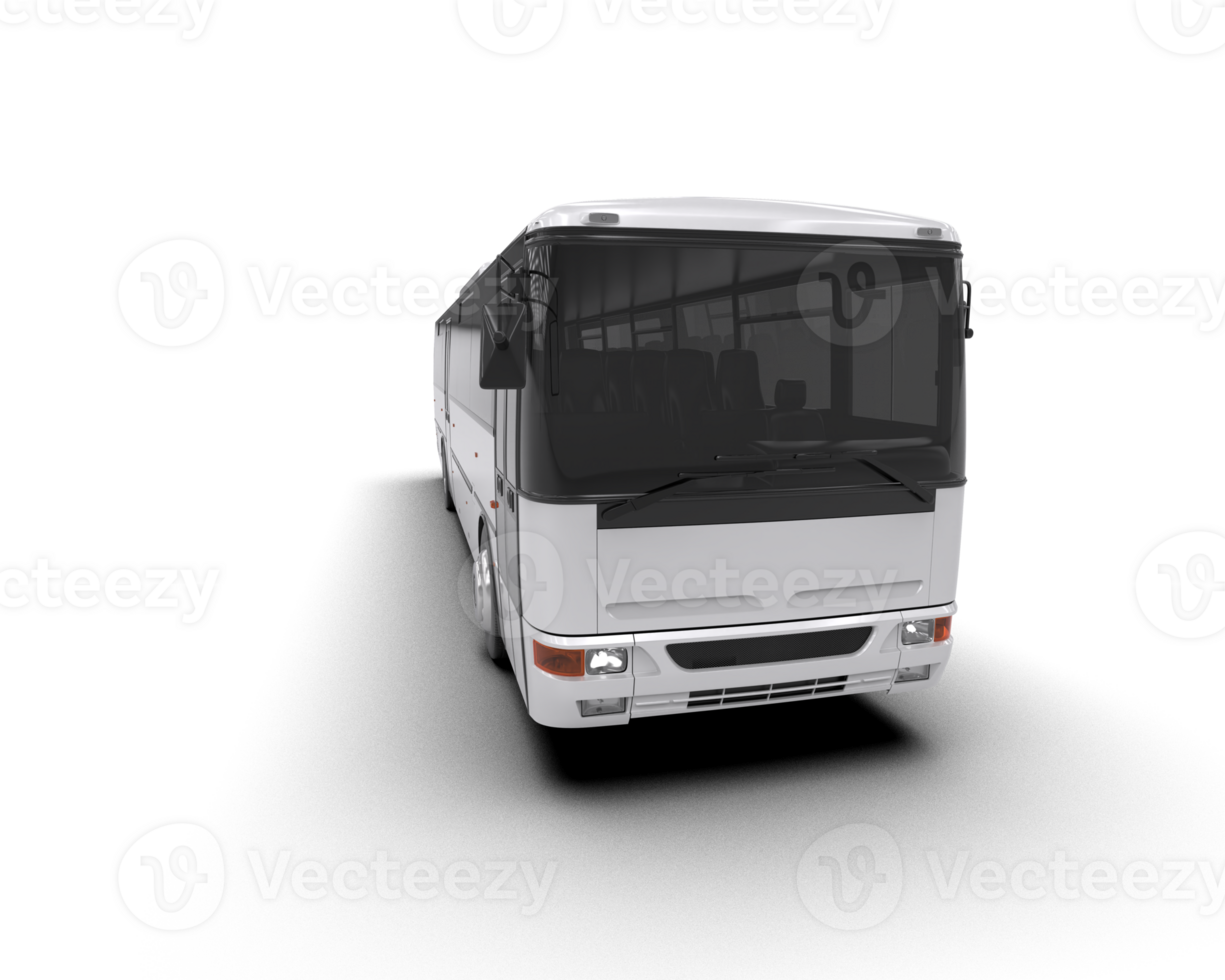 Realistic bus isolated on background. 3d rendering - illustration png
