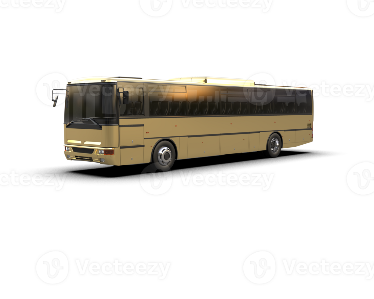 Realistic bus isolated on background. 3d rendering - illustration png