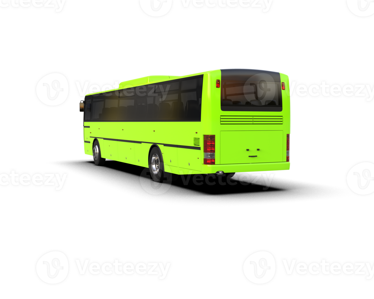 Realistic bus isolated on background. 3d rendering - illustration png