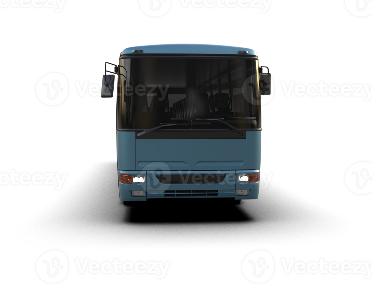 Realistic bus isolated on background. 3d rendering - illustration png