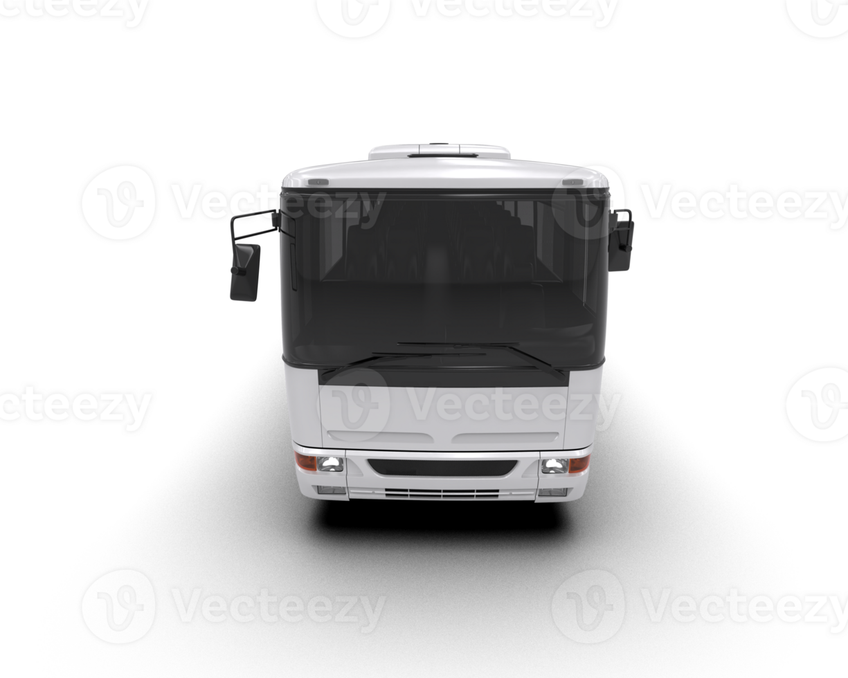 Realistic bus isolated on background. 3d rendering - illustration png