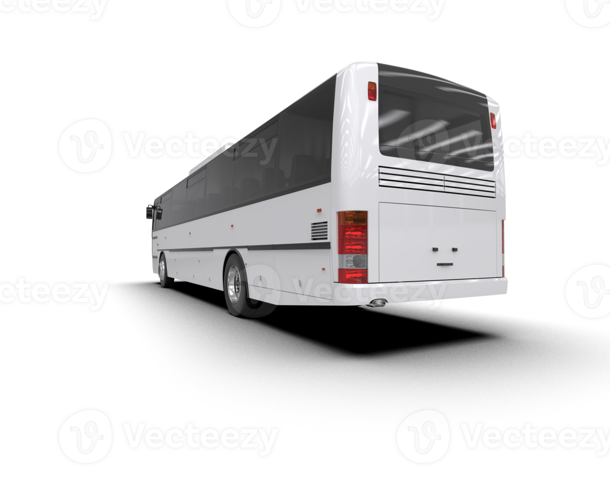 Realistic bus isolated on background. 3d rendering - illustration png