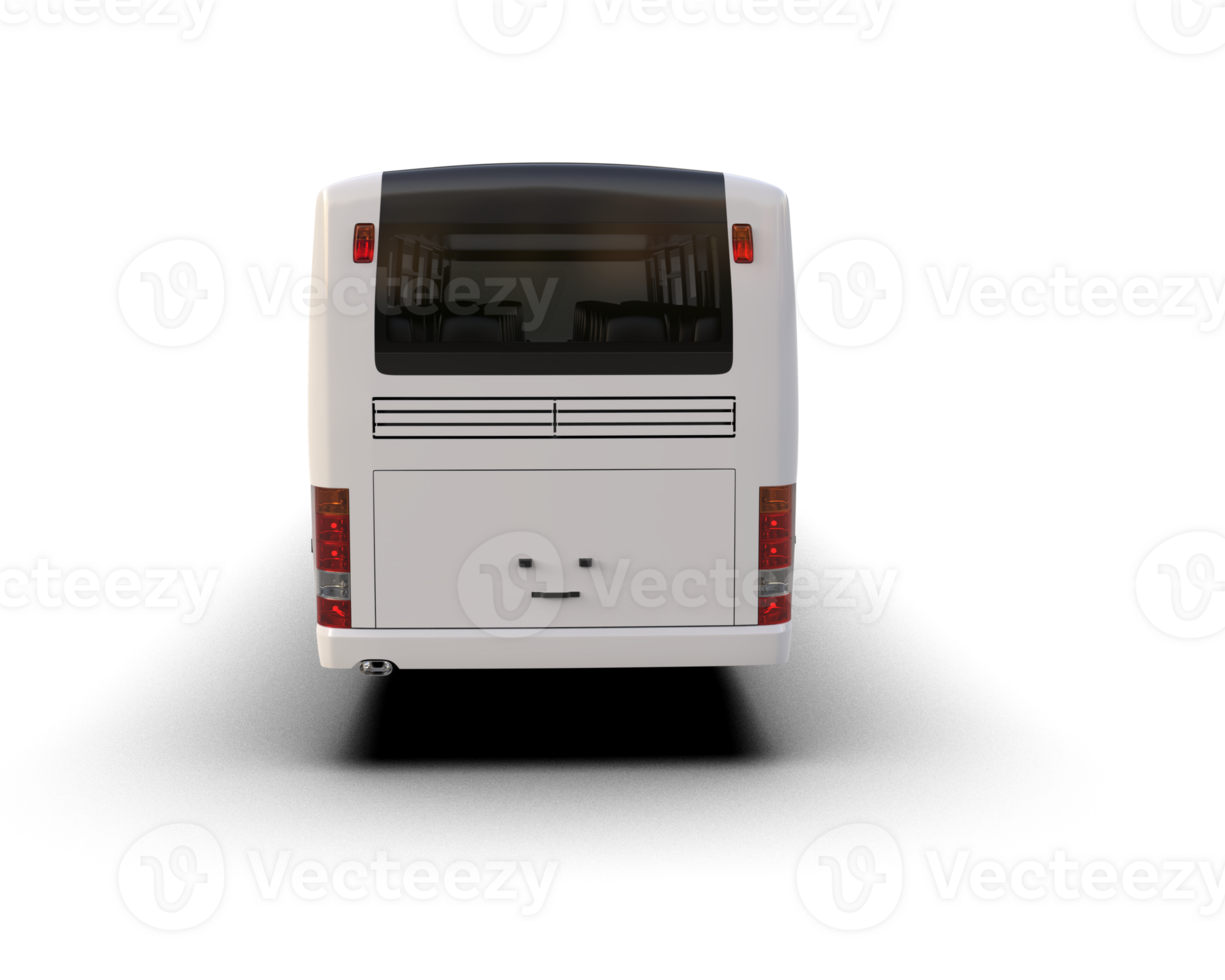 Realistic bus isolated on background. 3d rendering - illustration png