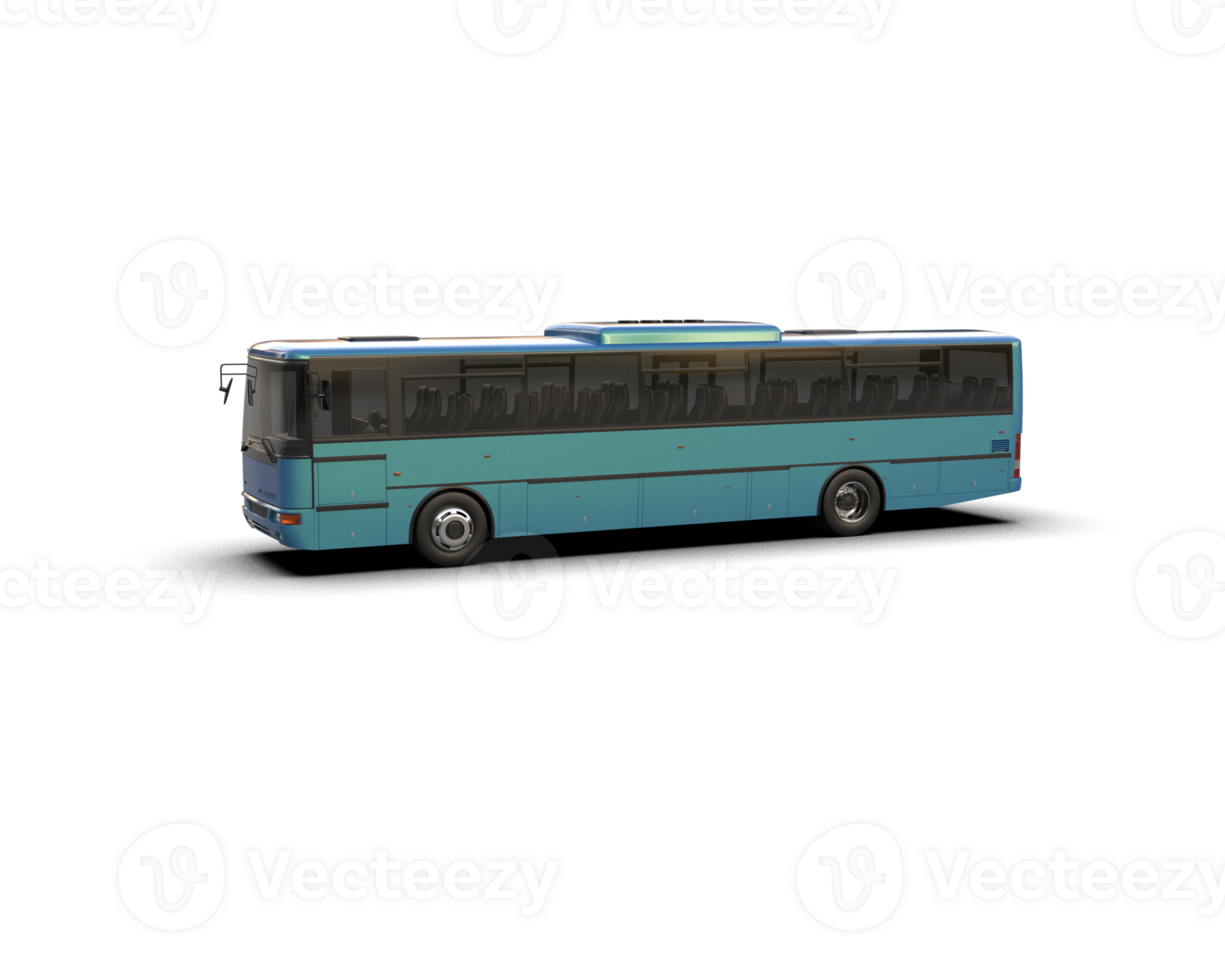Realistic bus isolated on background. 3d rendering - illustration png