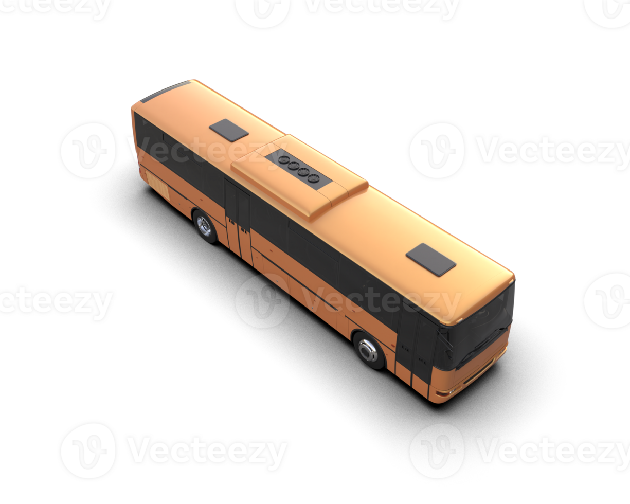 Realistic bus isolated on background. 3d rendering - illustration png