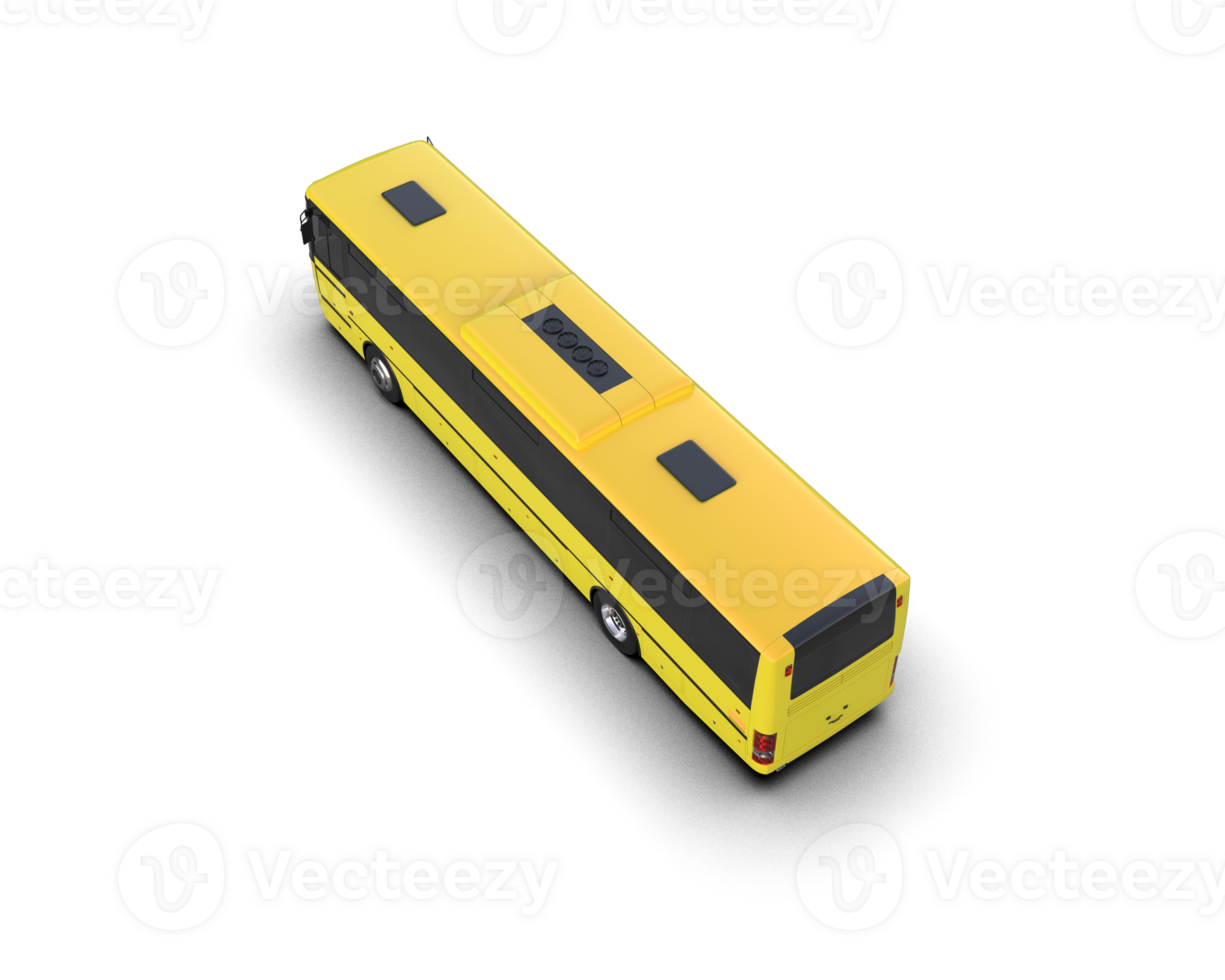 Realistic bus isolated on background. 3d rendering - illustration png