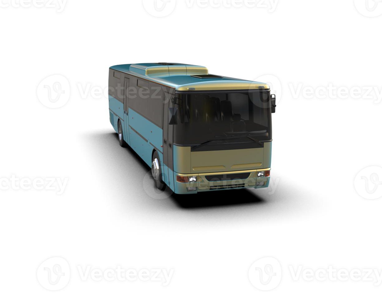 Realistic bus isolated on background. 3d rendering - illustration png