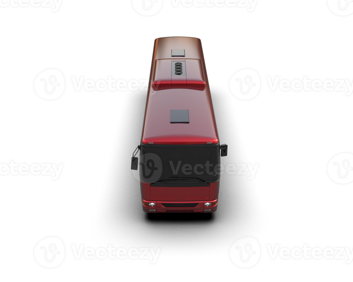 Realistic bus isolated on background. 3d rendering - illustration png