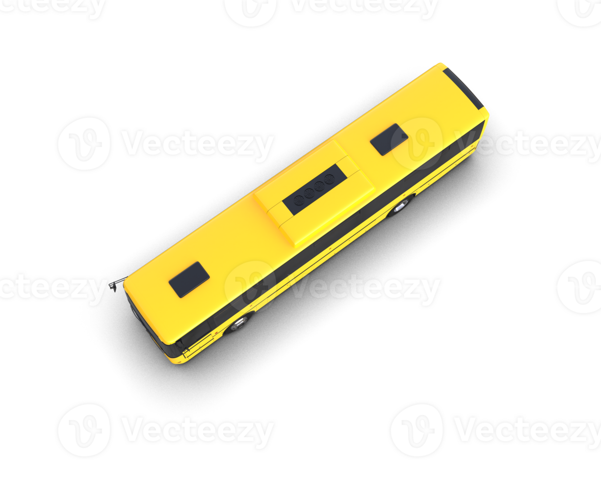 Realistic bus isolated on background. 3d rendering - illustration png