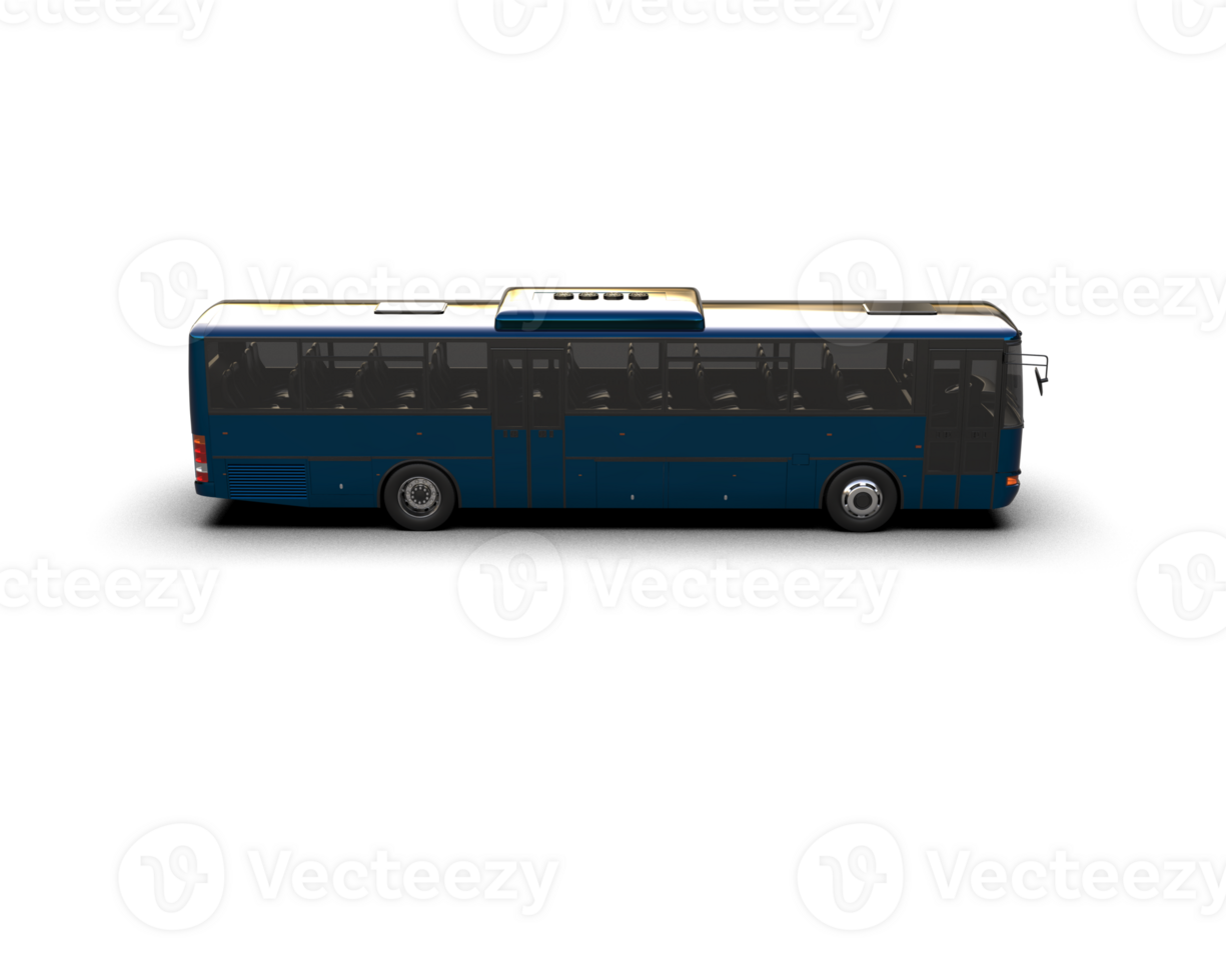 Realistic bus isolated on background. 3d rendering - illustration png