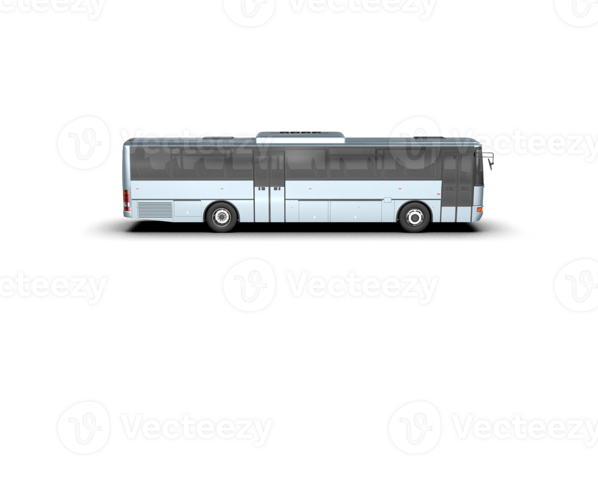 Realistic bus isolated on background. 3d rendering - illustration png