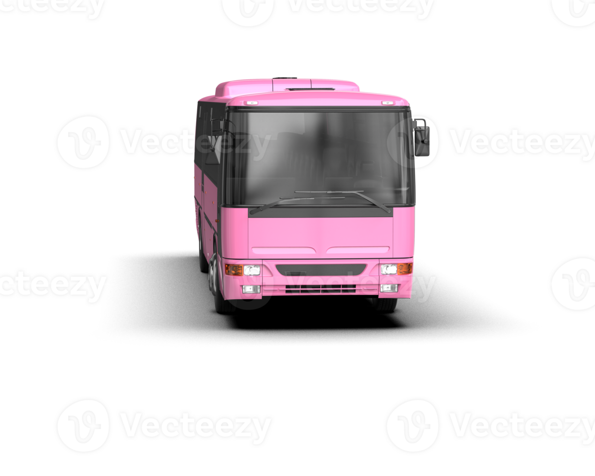 Realistic bus isolated on background. 3d rendering - illustration png